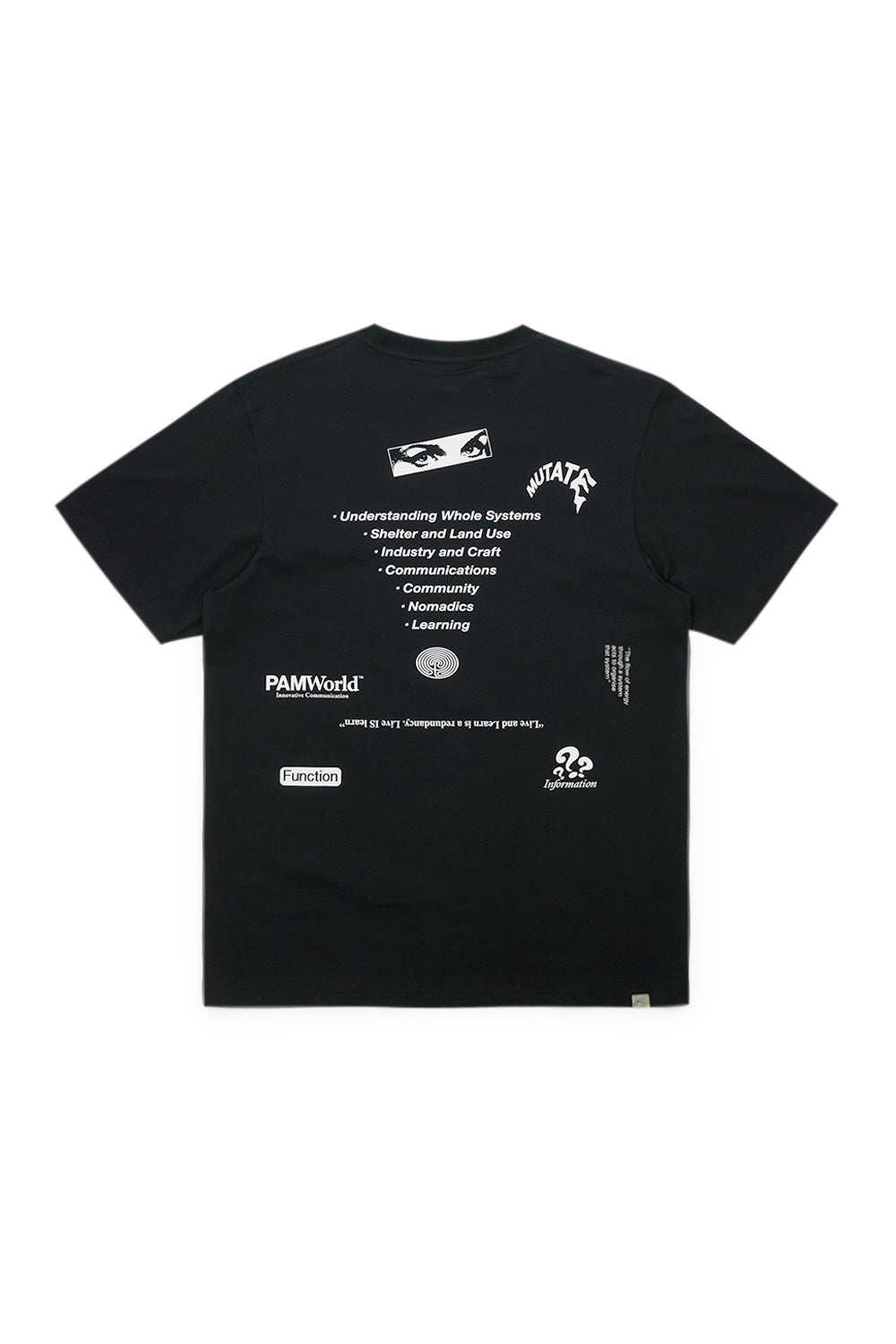 "Rückansicht des Perks and Mini Access to Tools T-Shirts – minimalistisches Design mit dezenter Logo-Stickerei"