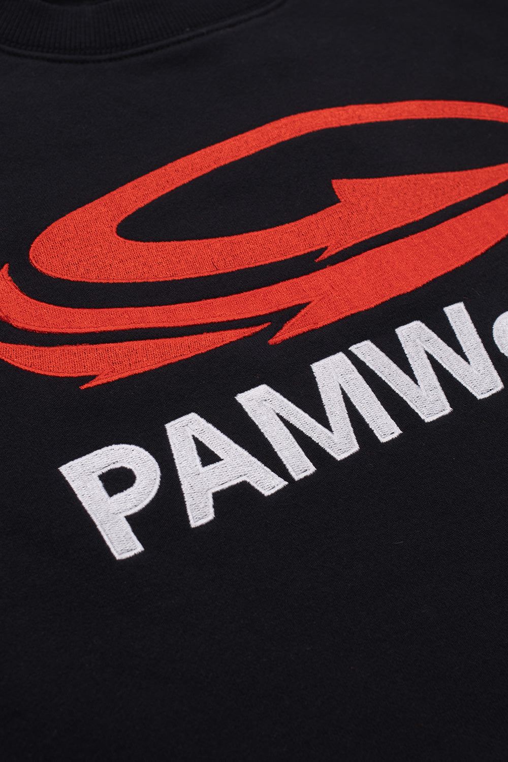 "Rückansicht des Perks and Mini PAM World 2.0 Crew Sweatshirts – dezenter Look mit minimalistischem Design"