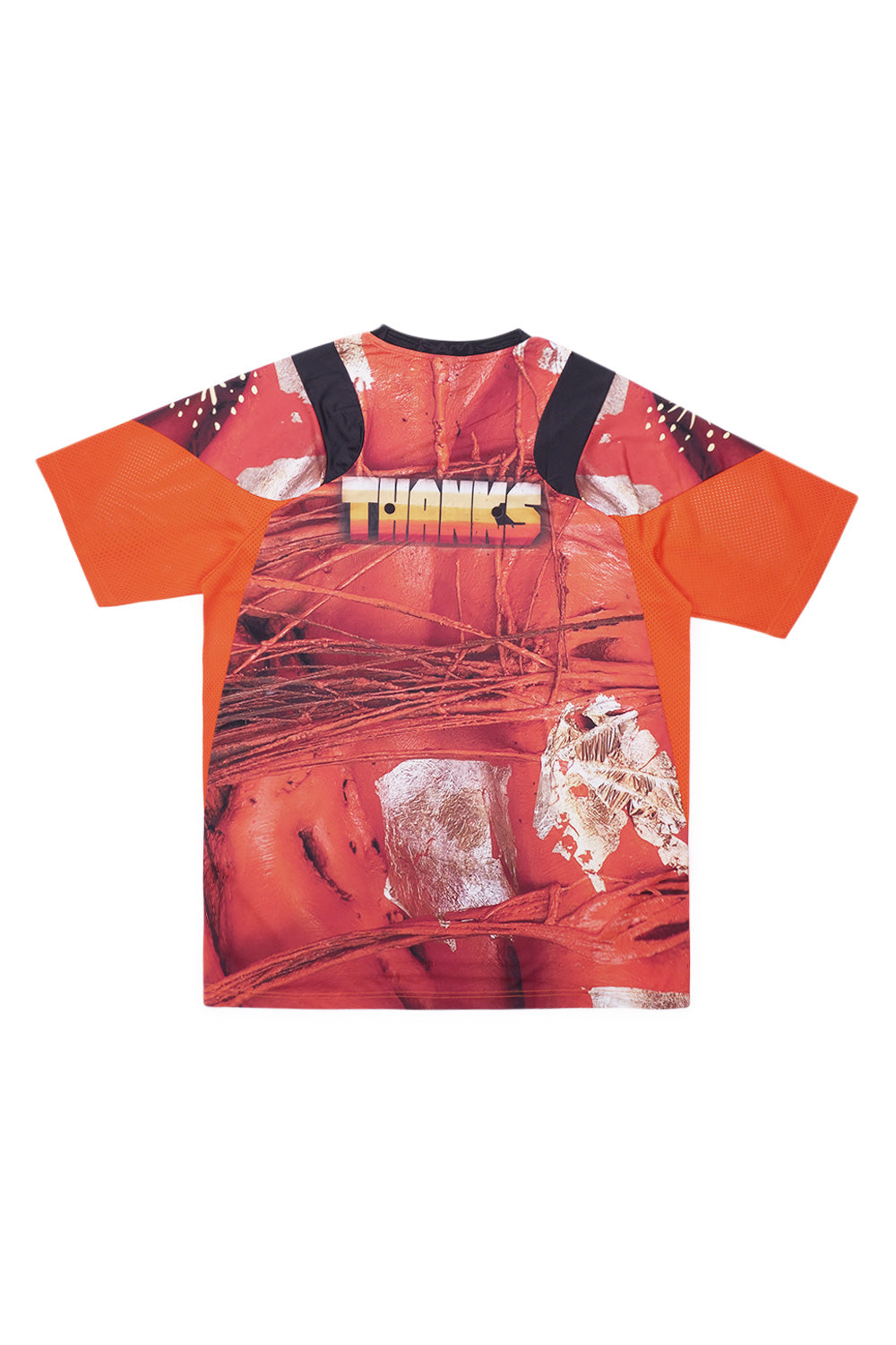 "Rückansicht des Perks and Mini Stargate Jerseys – hochwertiger Sublimationsdruck mit abstrakten Mustern und P.A.M.-Branding"