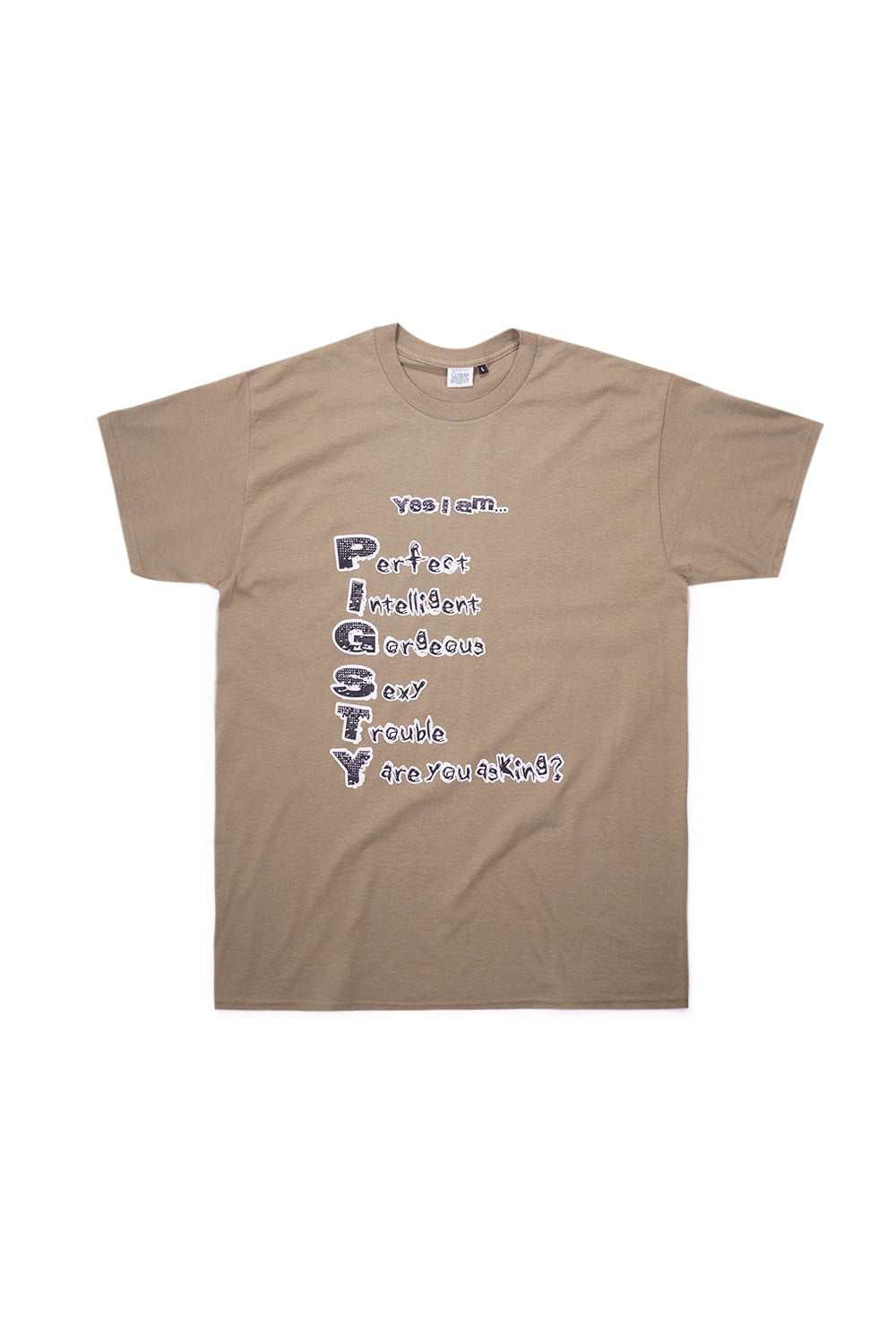 "Pigsty Perfect T-Shirt in Khaki – Stylisches T-Shirt in gedecktem Grün"