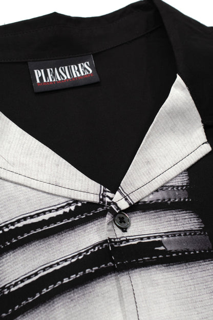 Pleasures Heel Button Down Shirt Black - BONKERS