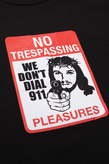 Pleasures Trespass T-Shirt Black - BONKERS