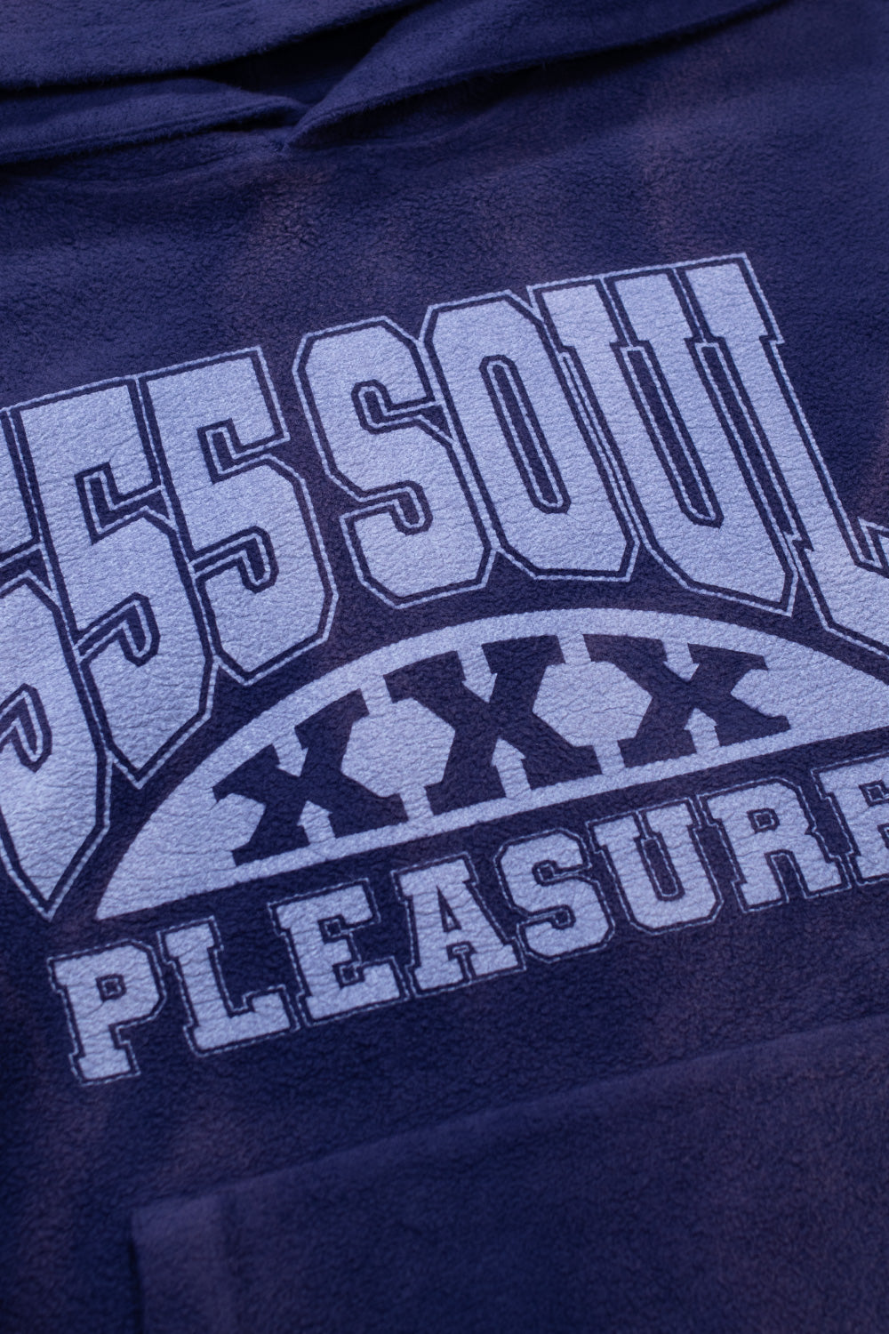 Pleasures X Triple 5 Soul 53X Inside Out Hoodie Navy - BONKERS