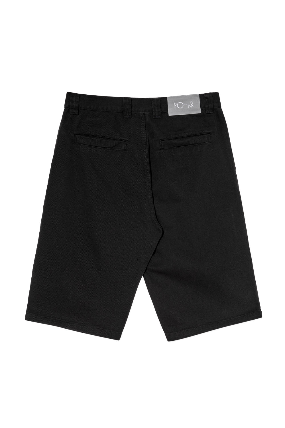 Rückansicht der Polar Skate Co. 44 Shorts in Silber Schwarz
