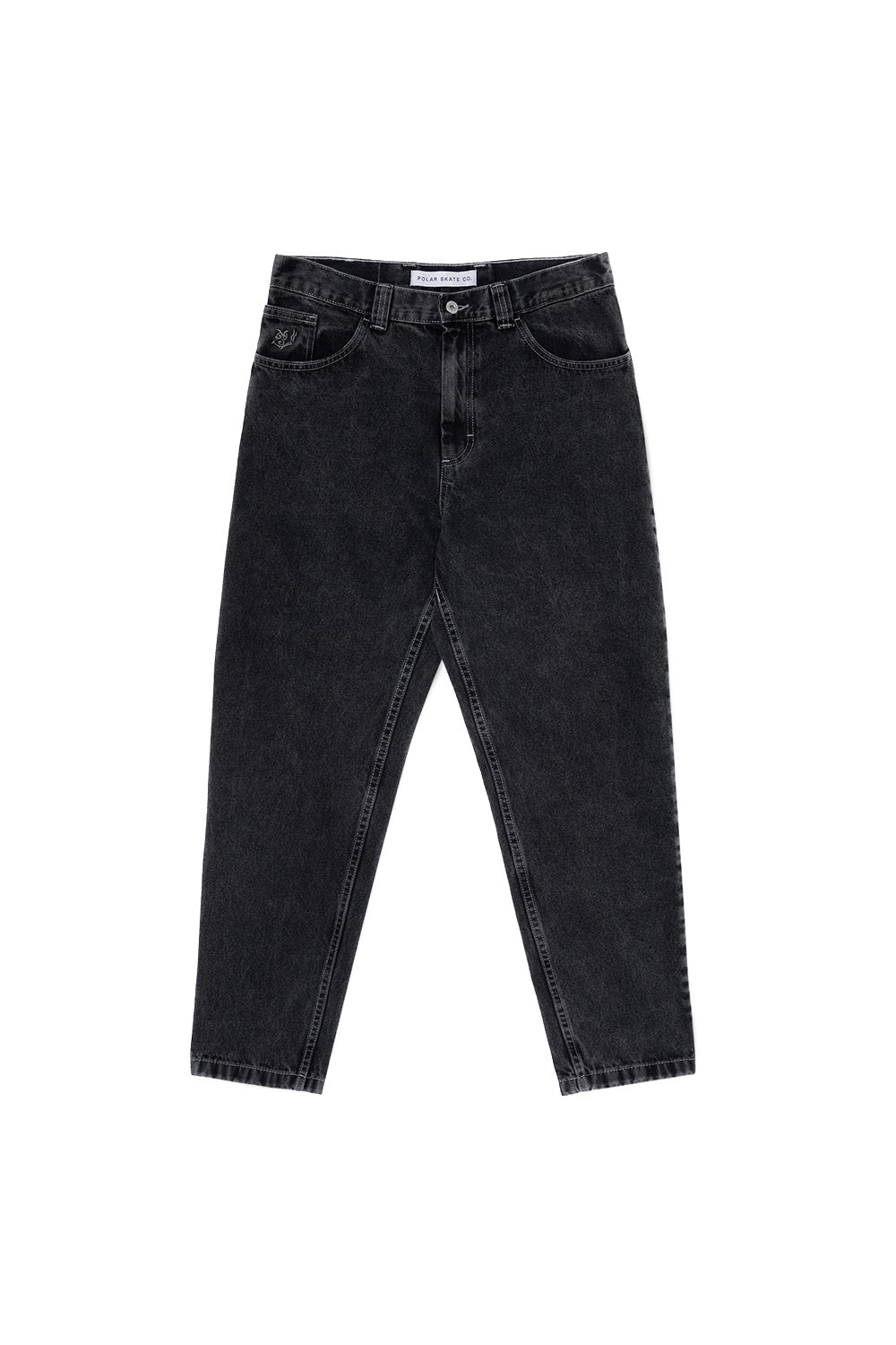 Polar Skate Co. 92' Denim Pant Silver Black – gerade geschnittene Skater-Jeans mit Vintage-inspirierter Waschung in Silber-Schwarz