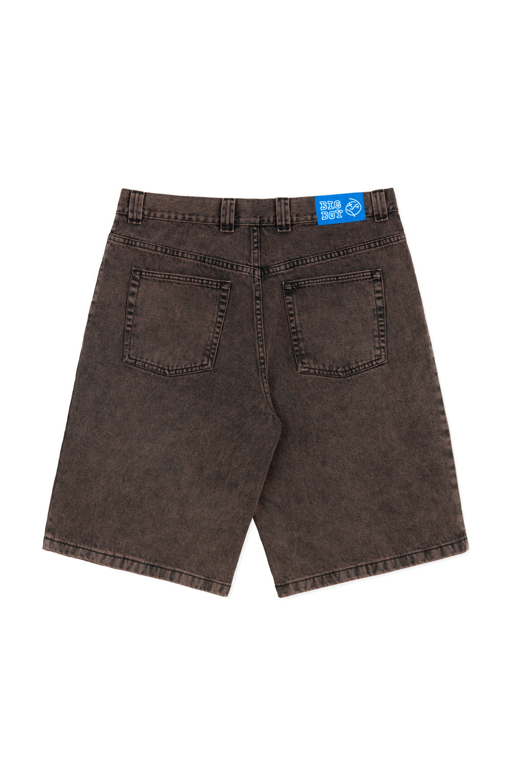 Rückansicht der Polar Skate Co. Big Boy Shorts in Mud Brown