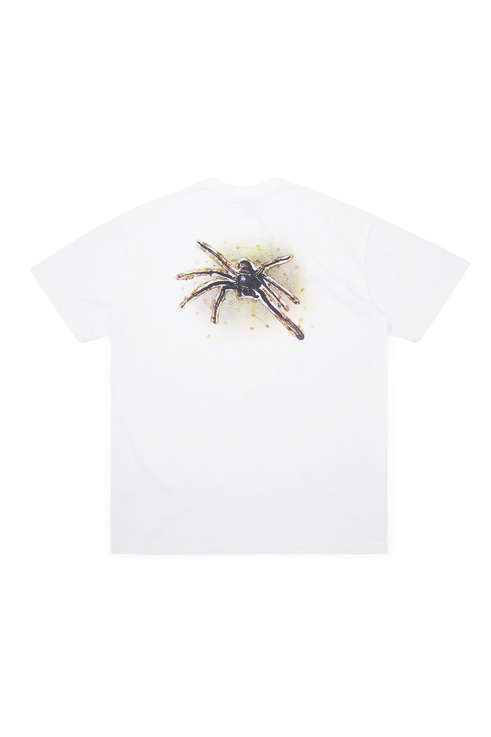 Polar Skate Co. Green Spider T-Shirt in Weiß – hochwertiges Skate-Shirt mit grünem Spinnen-Design auf der Rückseite