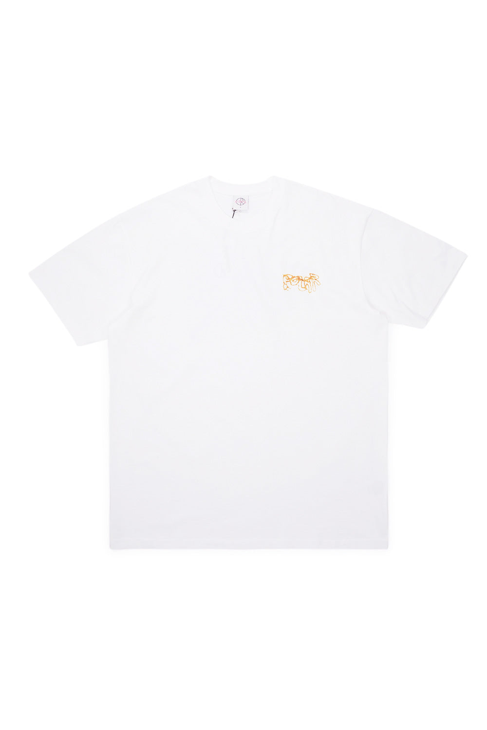Vorderansicht des Polar Skate Co. Green Spider T-Shirts – minimalistisches Design mit dezentem Logo-Print