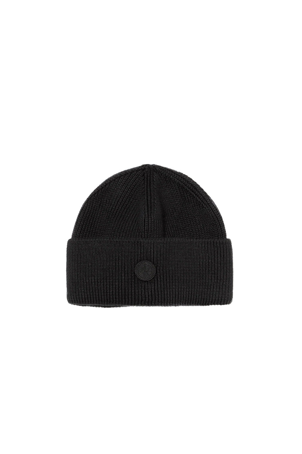 Polar Skate Co. John Beanie Black – klassische schwarze Strickmütze mit geripptem Design und dezenter Logo-Stickerei