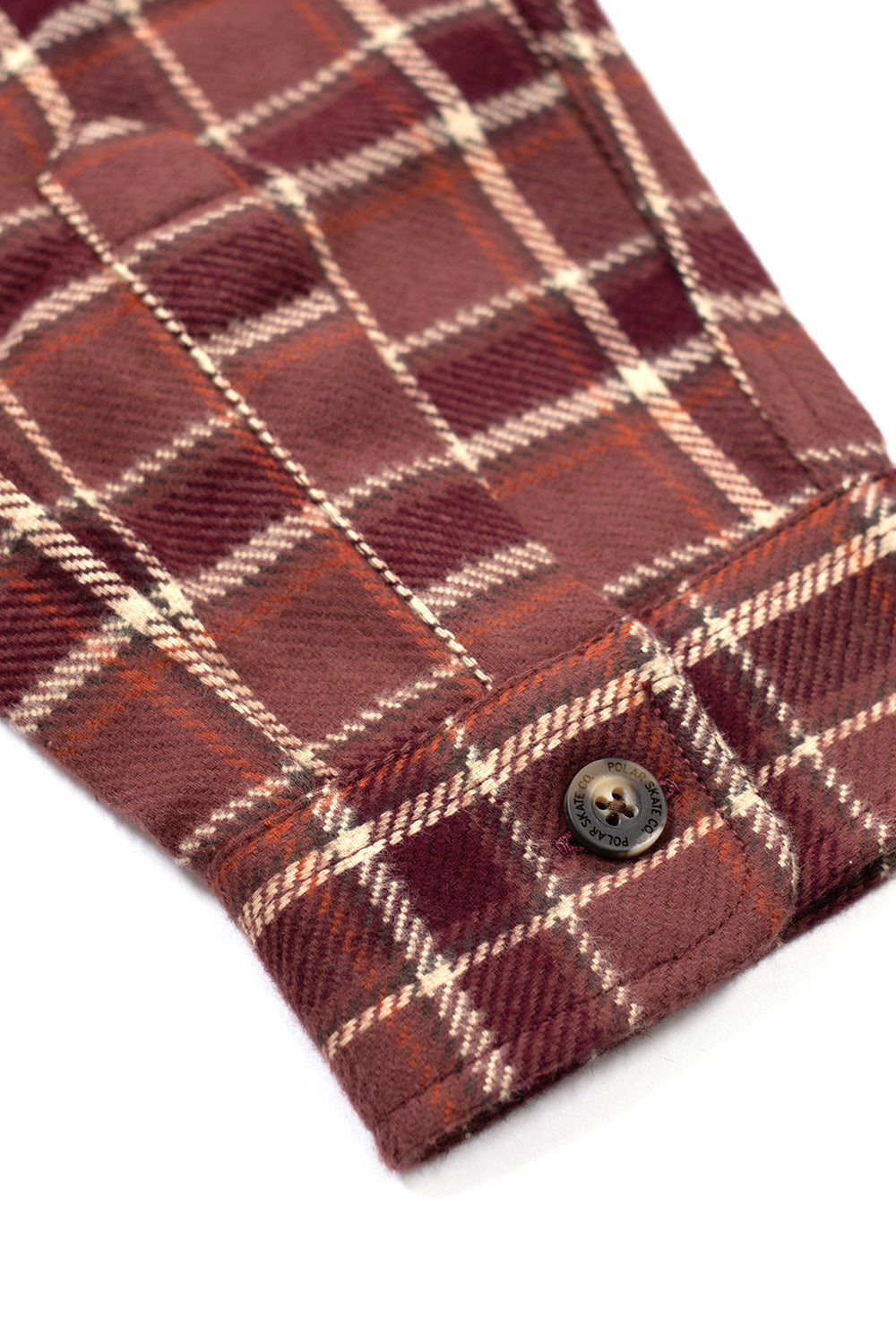 Polar Skate Co. Mike LS Shirt Oxblood Check - BONKERS