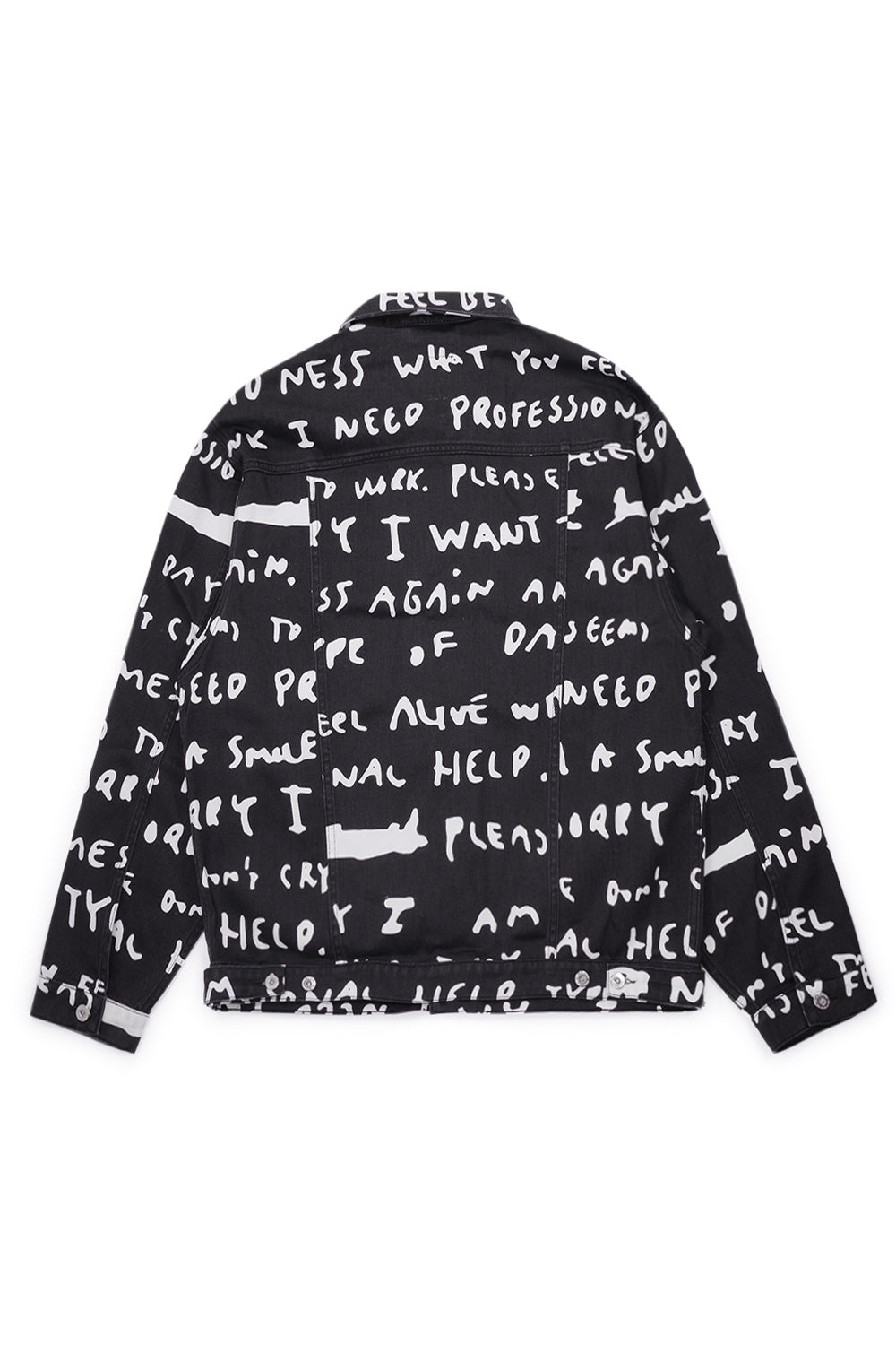 Polar Skate Co. Patrick Jacket Sad Notes Black White – stylische Skate-Jacke mit einzigartigem Schwarz-Weiß-Grafikdesign