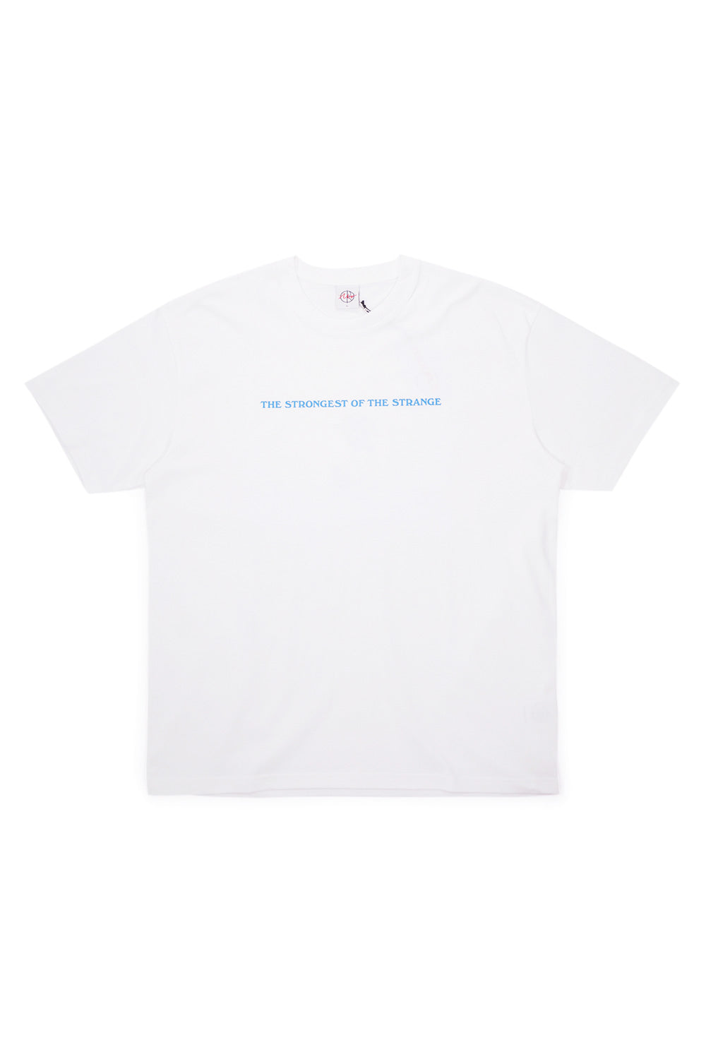 Vorderansicht des Polar Skate Co. Strongest Of The Strange T-Shirts – hochwertiges Baumwollshirt mit einzigartigem Grafikdesign