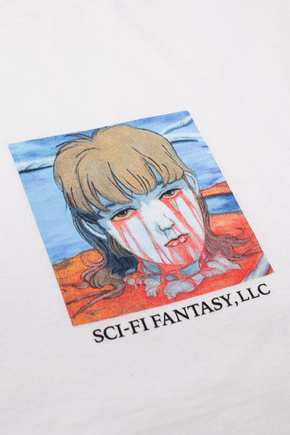 Sci-Fi Fantasy Leaking Eyes T-Shirt White - BONKERS