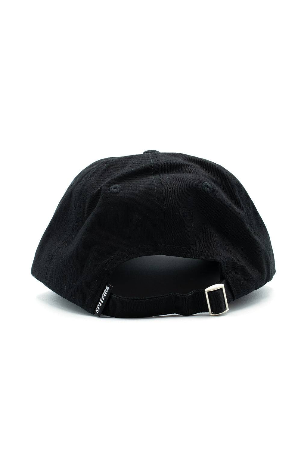 Schwarze Spitfire Wheels Cap mit rotem Bighead-Logo und verstellbarem Strapback-Verschluss
