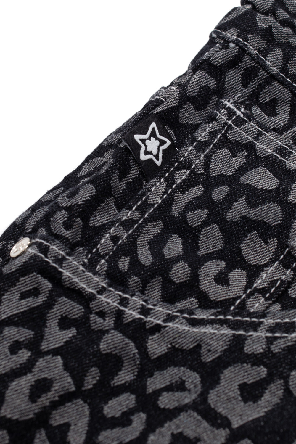 Star Team Leopard Star Carpenter Jeans Black - BONKERS