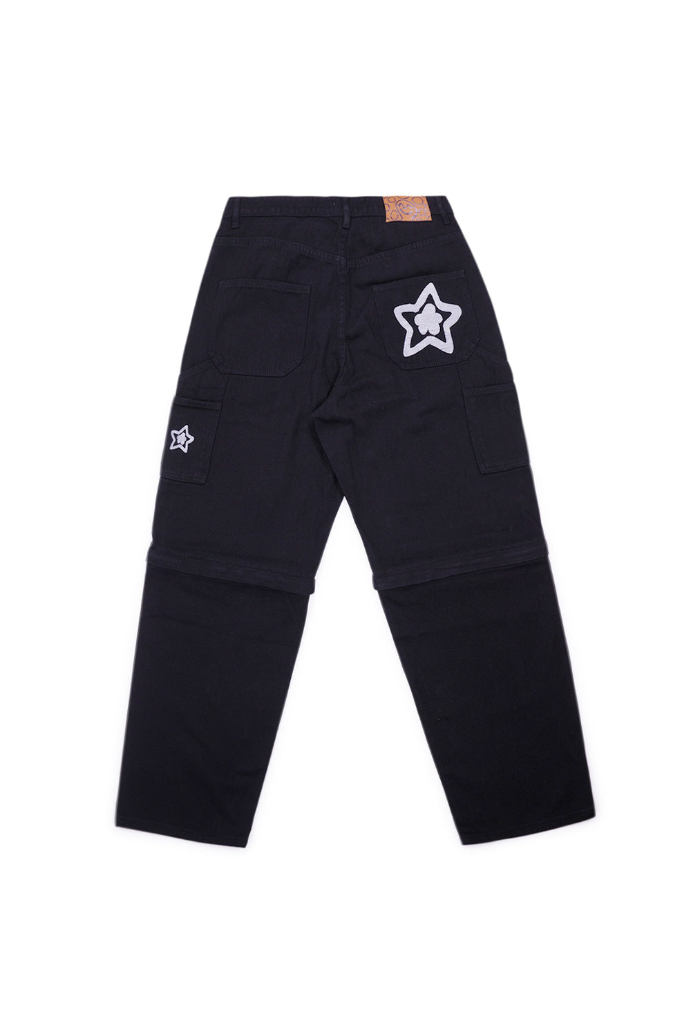 Star Team Star Zip Off Carpenter Jeans Black - BONKERS
