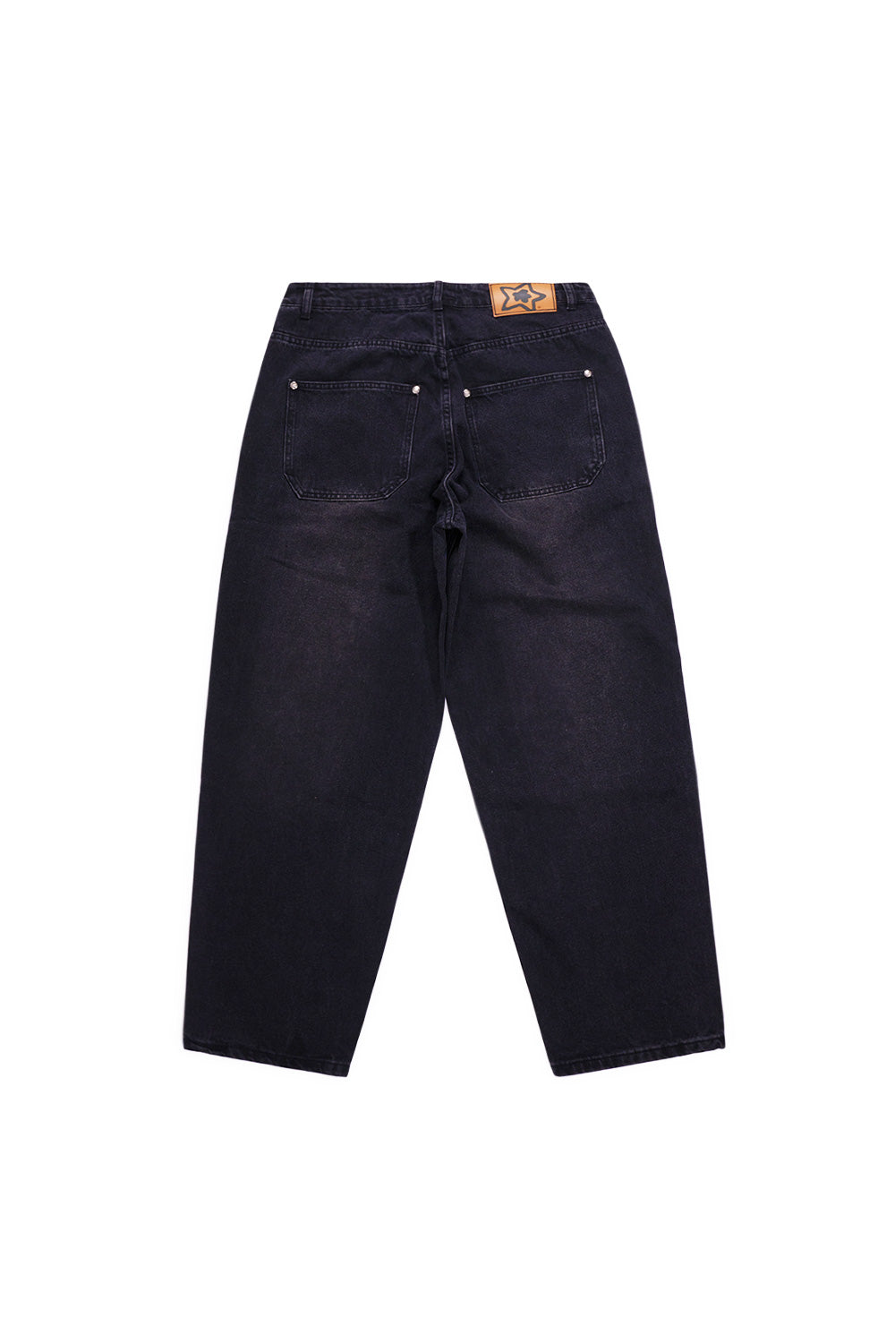 Starteam East Village Black Double Knee Star Jeans – Trendige schwarze Denim-Jeans mit doppeltem Knie und auffälligen Stern-Details