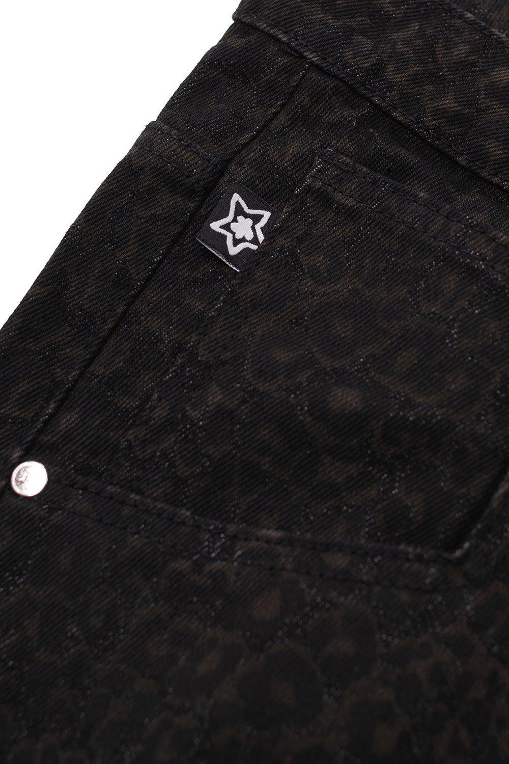 Starteam Leopard Star Jeans Black - BONKERS