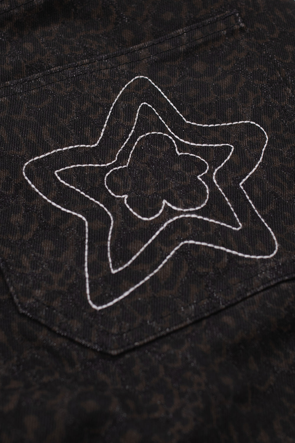 Starteam Leopard Star Jeans Black - BONKERS