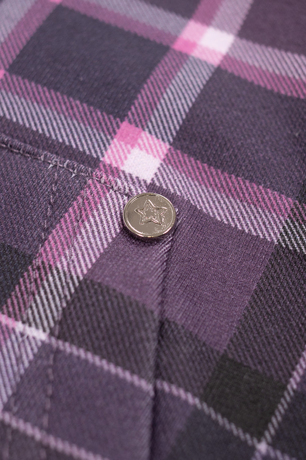 Starteam East Village Full Zip Plaid Hoodie in Purple – Coole lila Kapuzenjacke mit kariertem Muster und komfortablem Schnitt