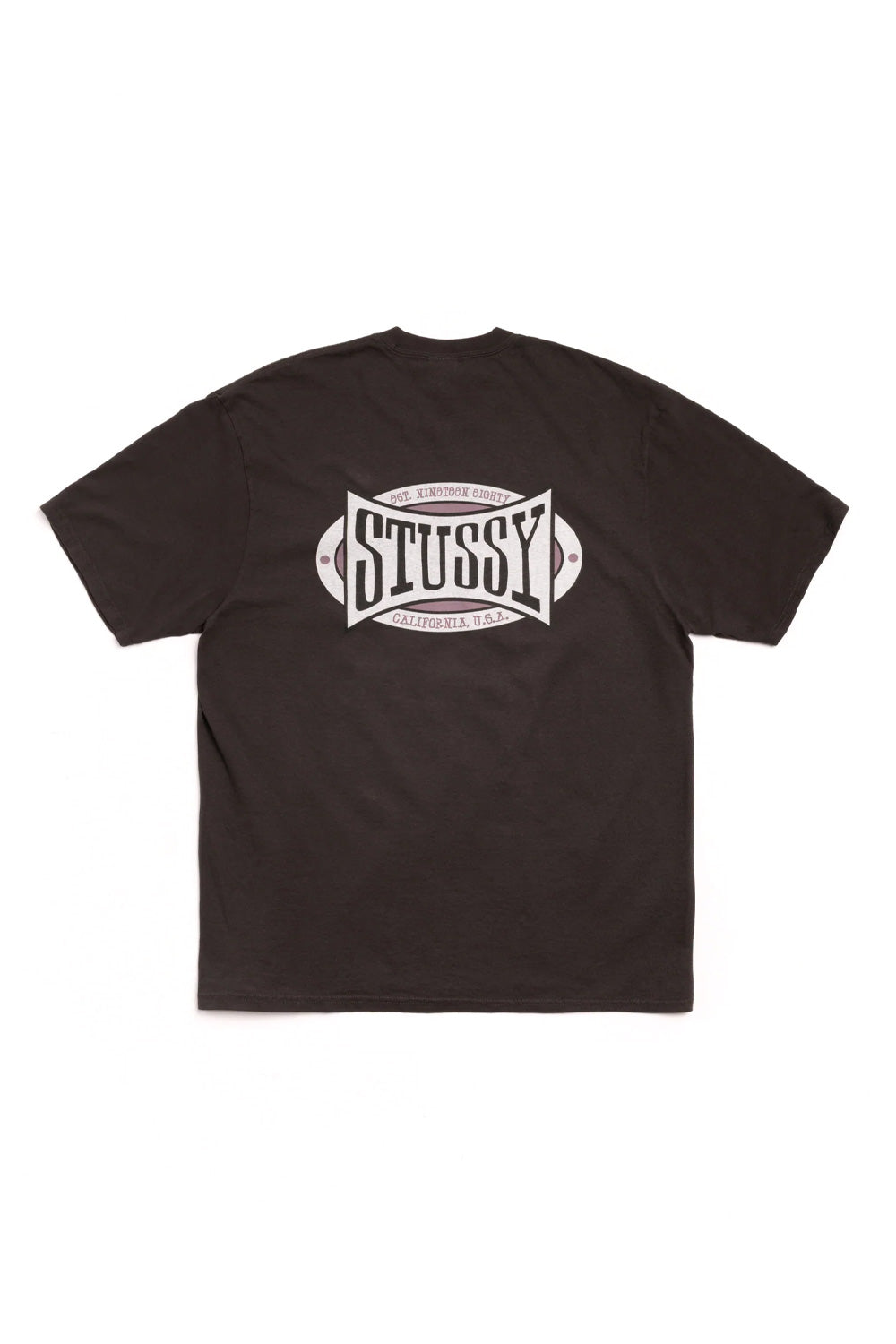 Stüssy Champion Oval Pig. Dyed T-Shirt Faded Black - BONKERS