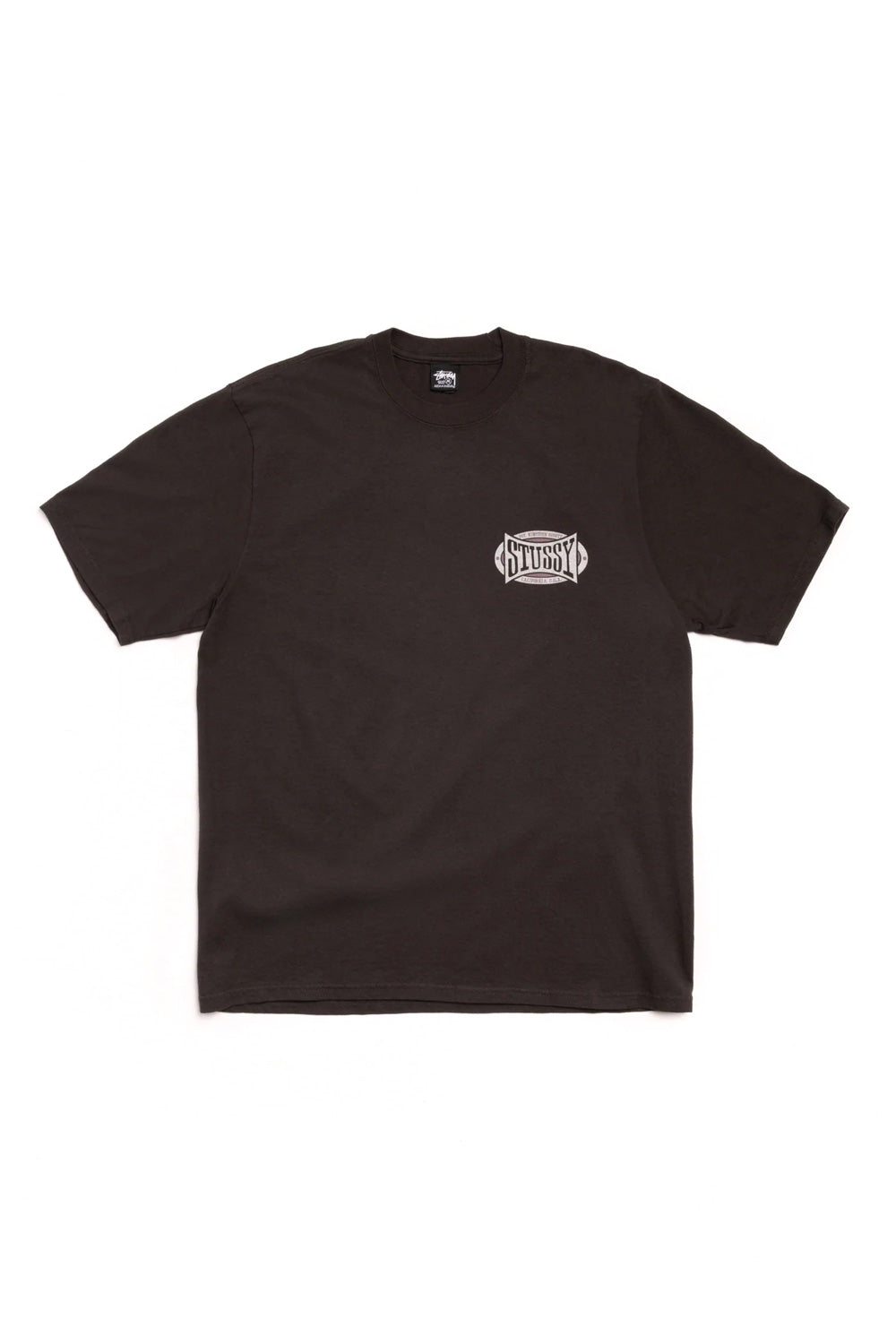 Stüssy Champion Oval Pig. Dyed T-Shirt Faded Black - BONKERS