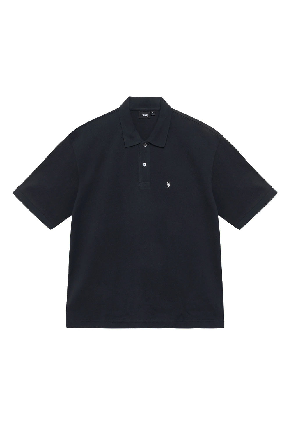 Stüssy Classic Pique Polo Black - BONKERS