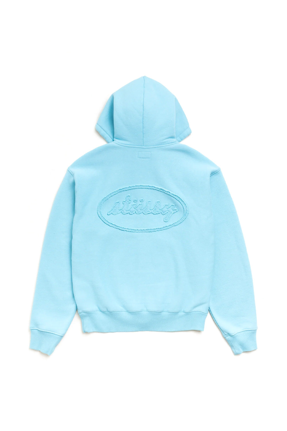 Stüssy Cursive Applique Zip Hood Aqua