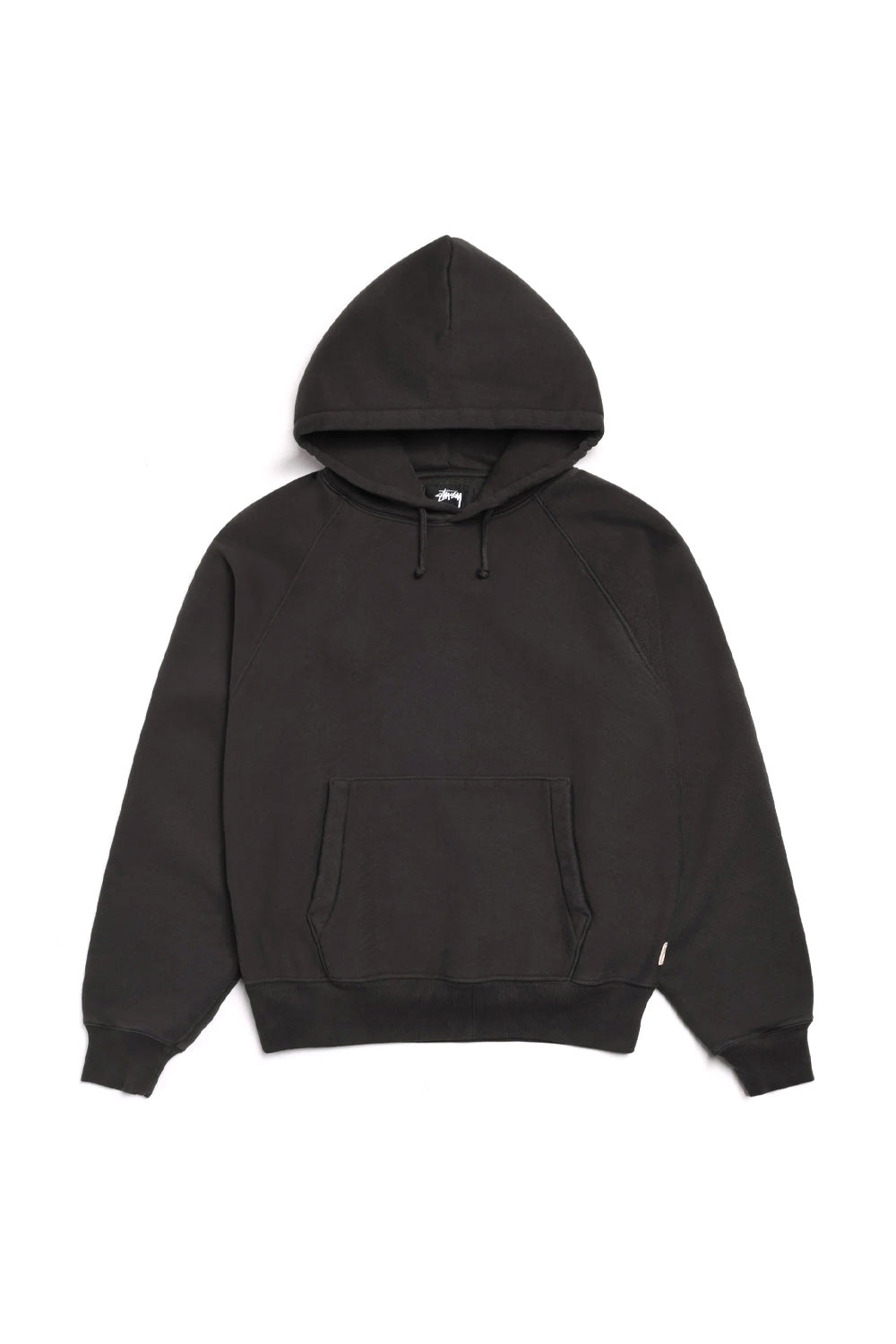 Stüssy Fleece Raglan Hood Washed Black - BONKERS