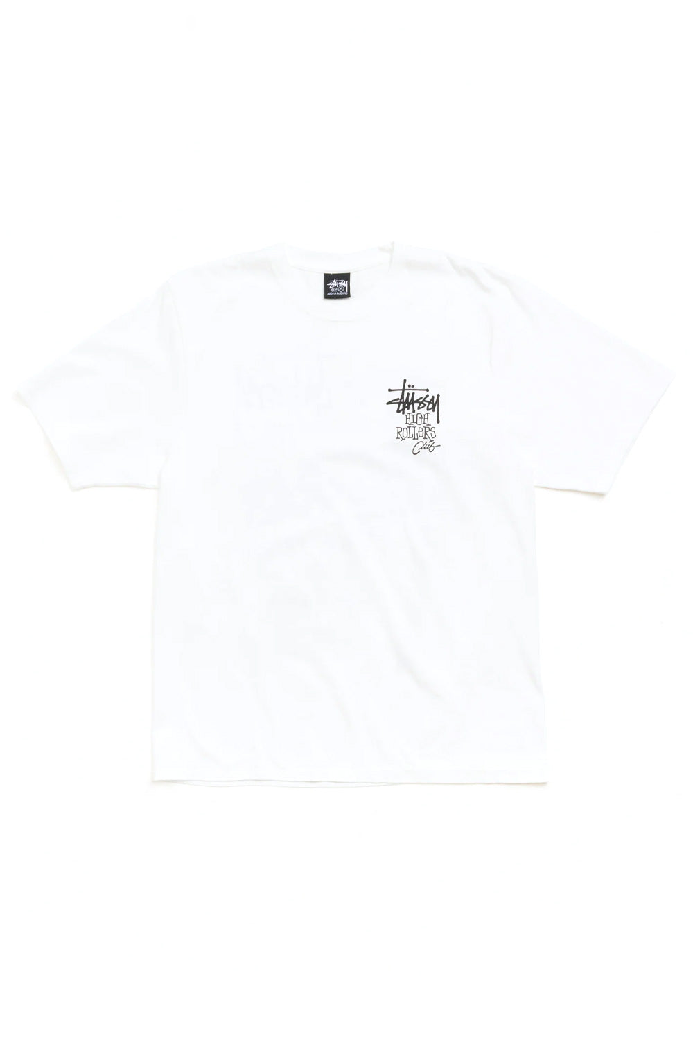 Stüssy High Rollers Pig. Dyed T-Shirt Blanco Roto