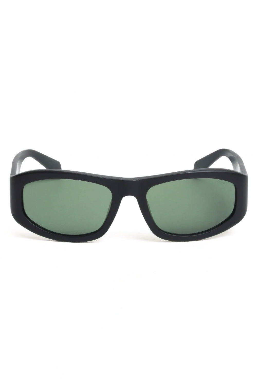 Stüssy Landon Sunglasses Matte Black / Green Lenses
