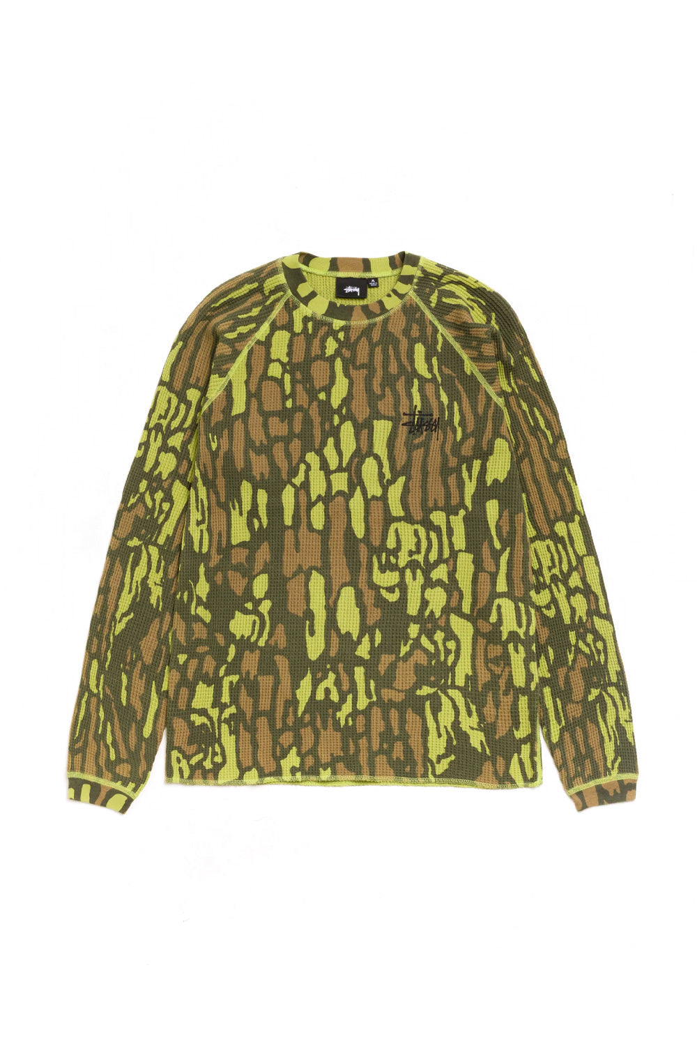 Stüssy Raglan Thermal Basic Stock Tree Bark Camo