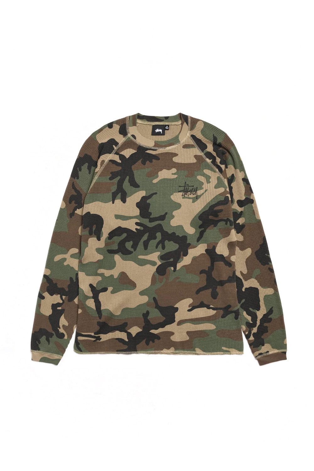 Stüssy Raglan Thermal Basic Stock Woodland Camo