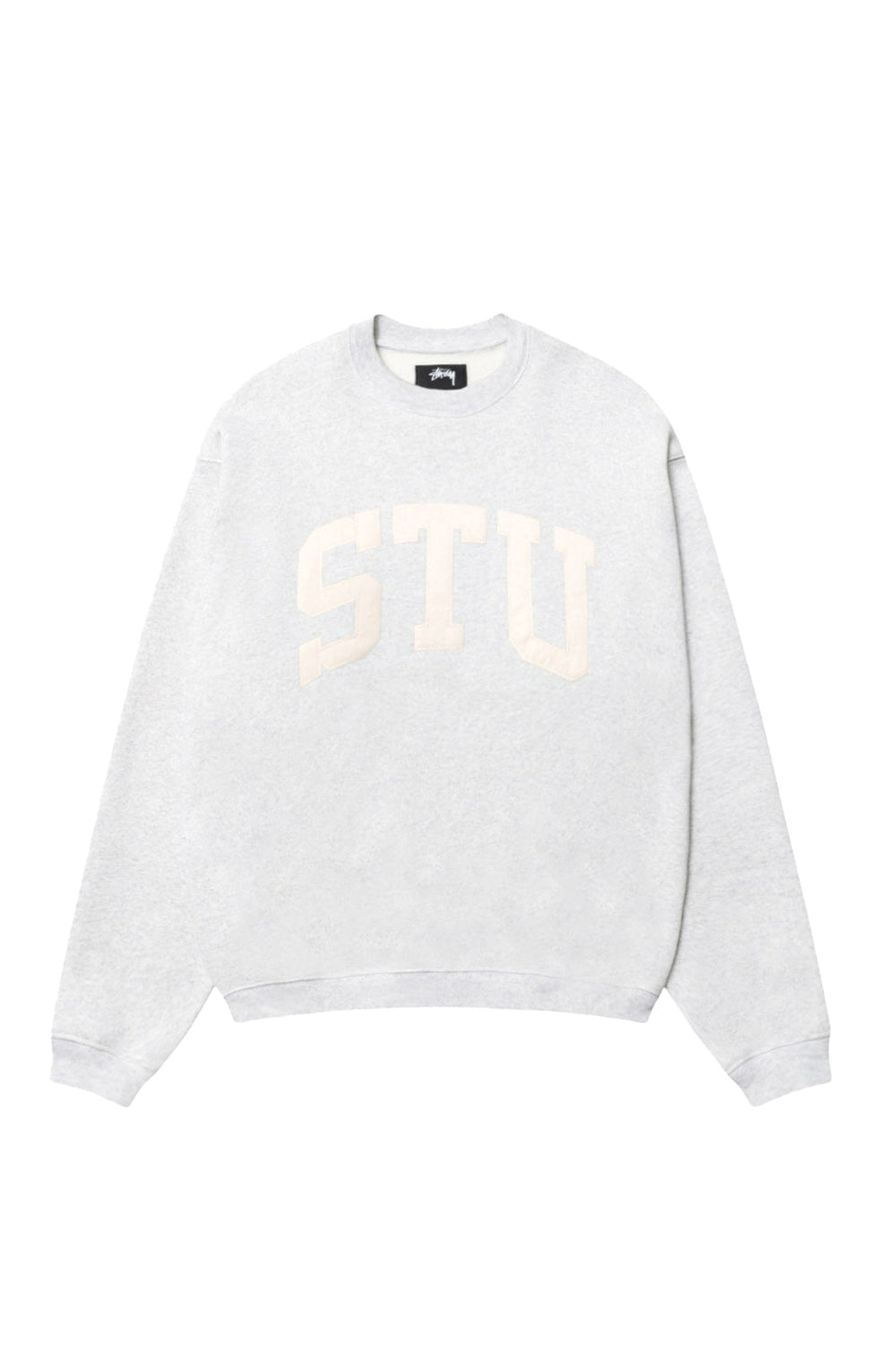Stüssy Stu Applique Crew Grijs Gevlekt