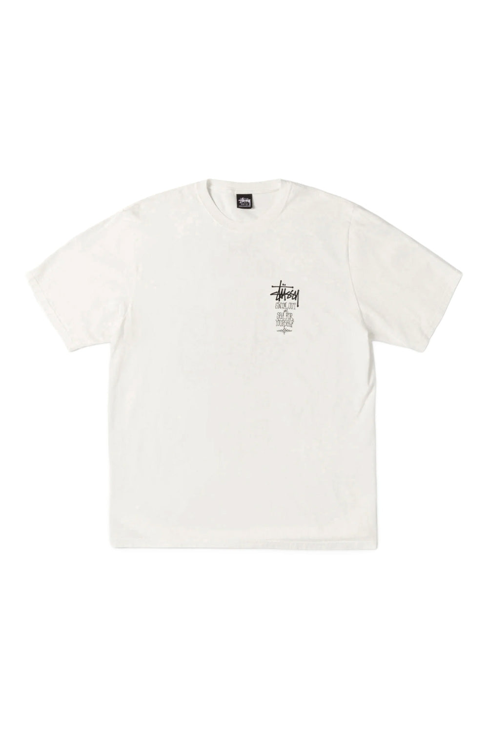 Stüssy Swim Out Pig. Dyed T-Shirt Altweiss