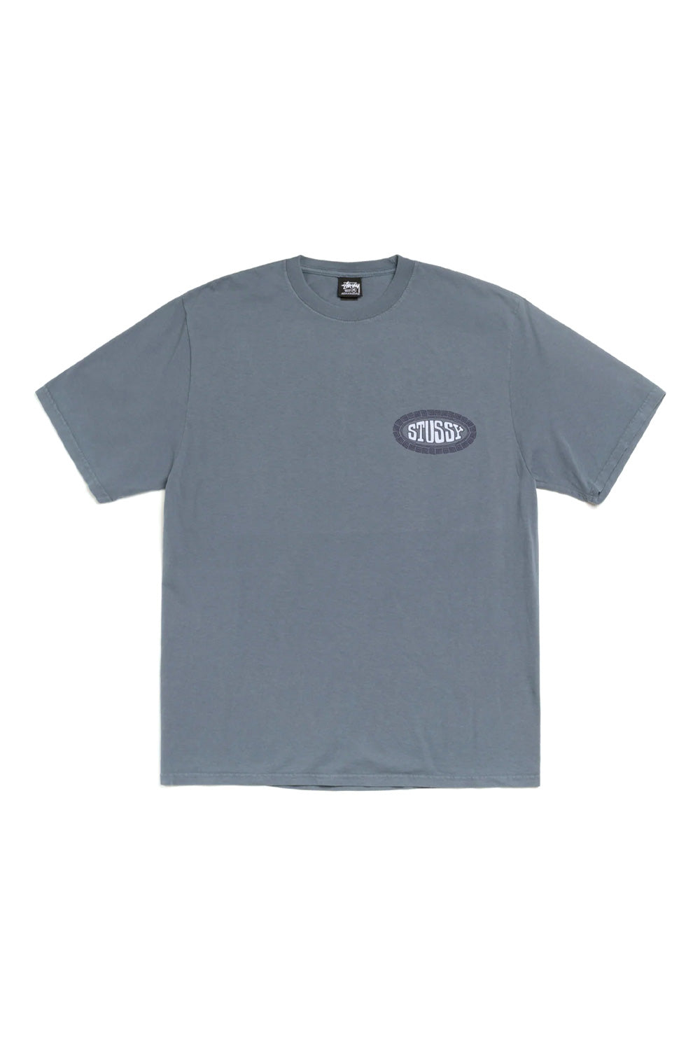 Stüssy Tile Oval Pig. Dyed T-Shirt Navy - BONKERS