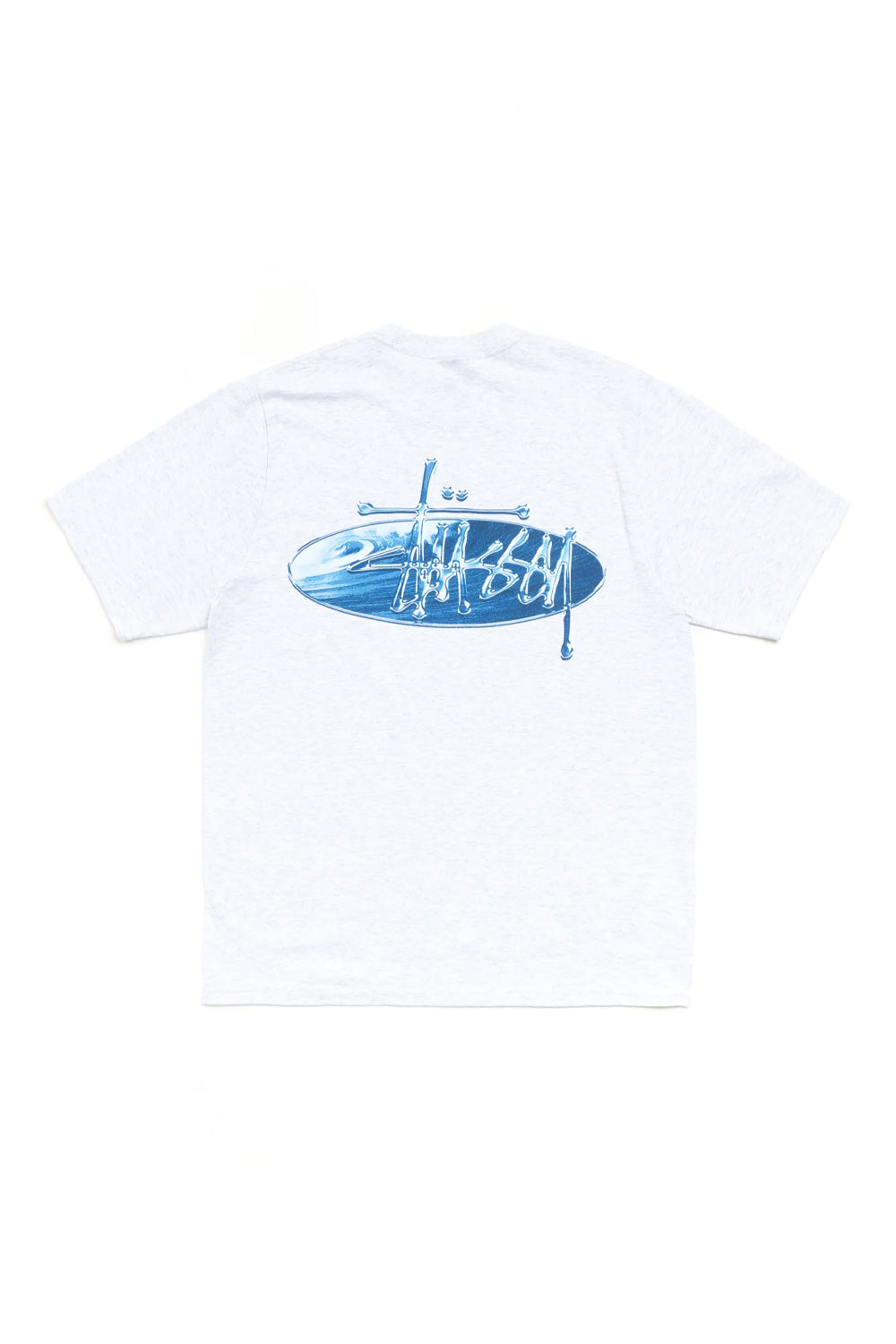 Stüssy Wave Oval T-Shirt Ash Heather