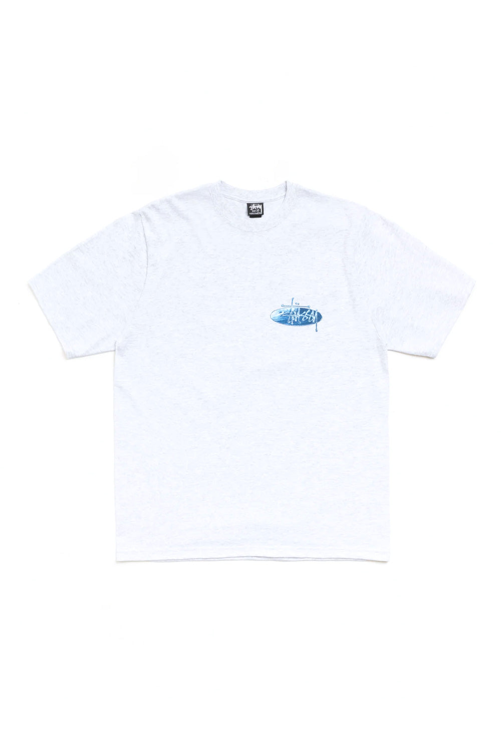 Stüssy Wave Oval T-Shirt Ash Heather