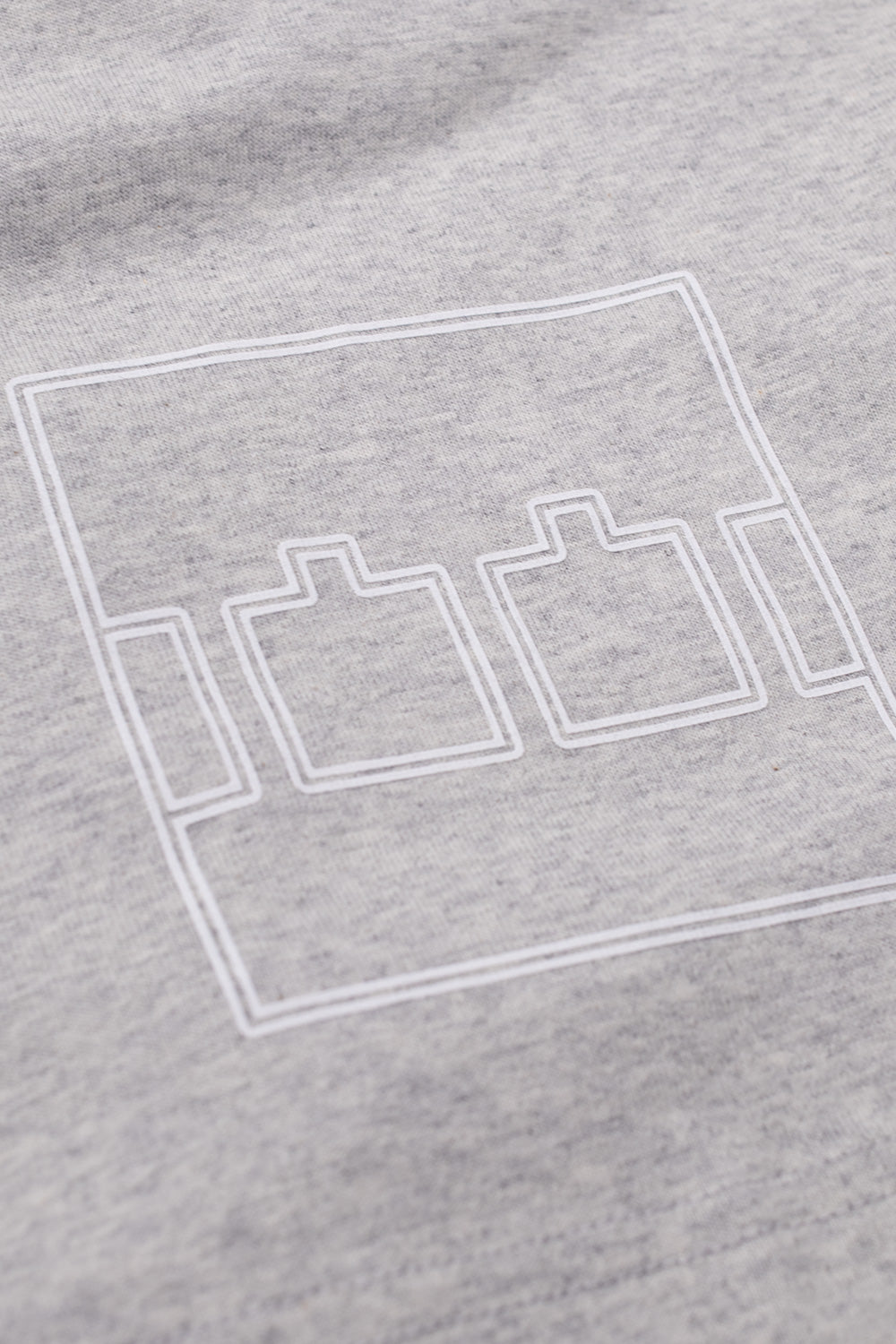 The Trilogy Tapes Logo Outline T-Shirt Grey Marl - BONKERS