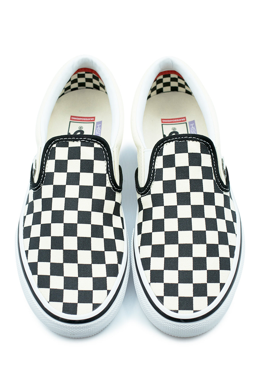 Vans Skate Slip-On Shoe (Checkerboard) Black / Off White - BONKERS