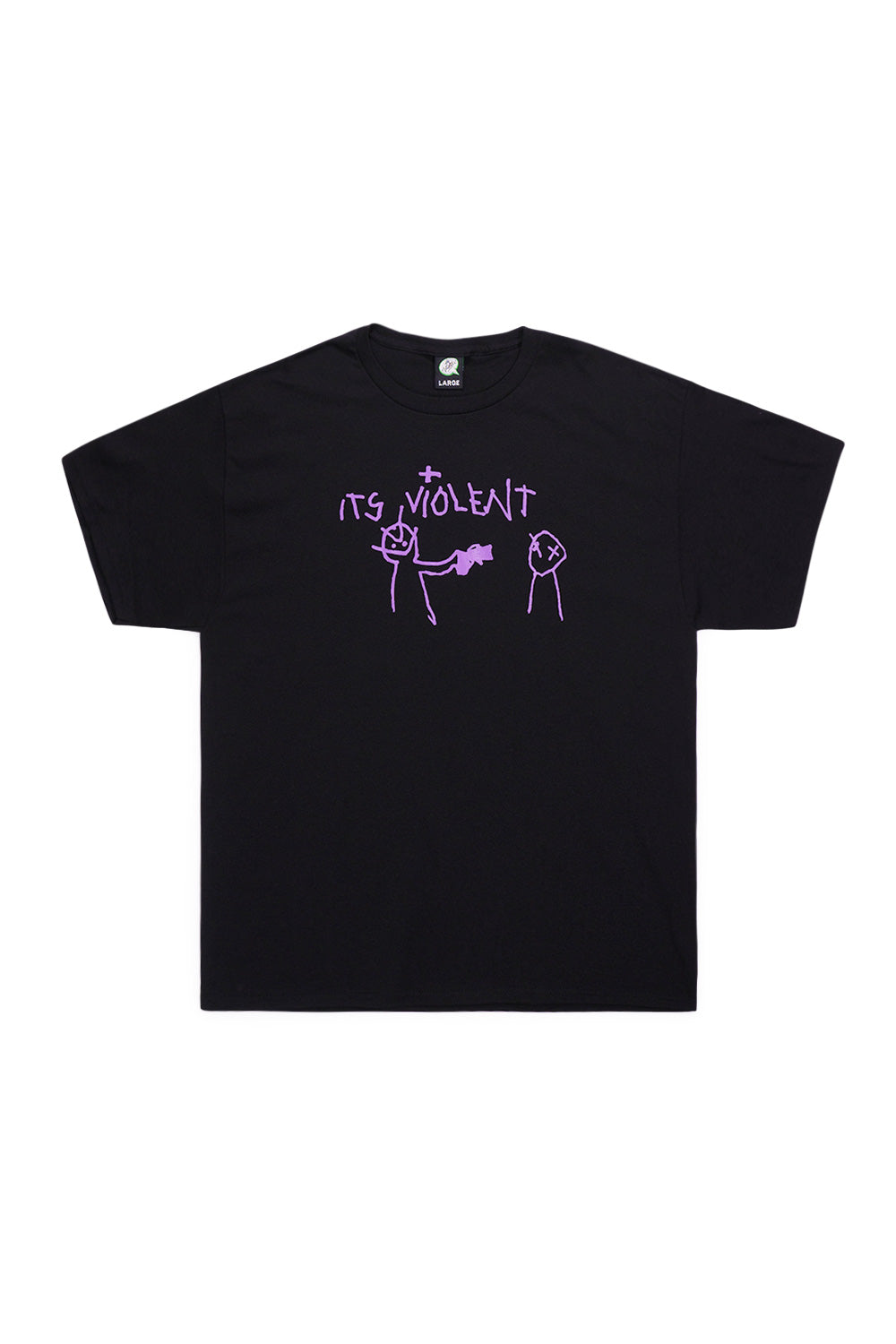 Violet! It's Violet T-Shirt Black – Schwarzes T-Shirt mit auffälligem "It's Violet!" Print für einen urbanen, trendigen Streetwear-Look