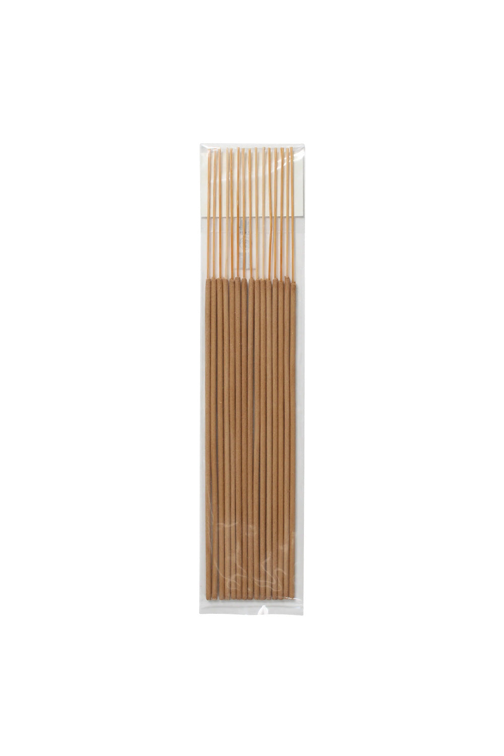 A pack of fifteen premium brown Wacko Maria x Kuumba Paradise incense sticks neatly arranged inside a transparent protective plastic wrapper.