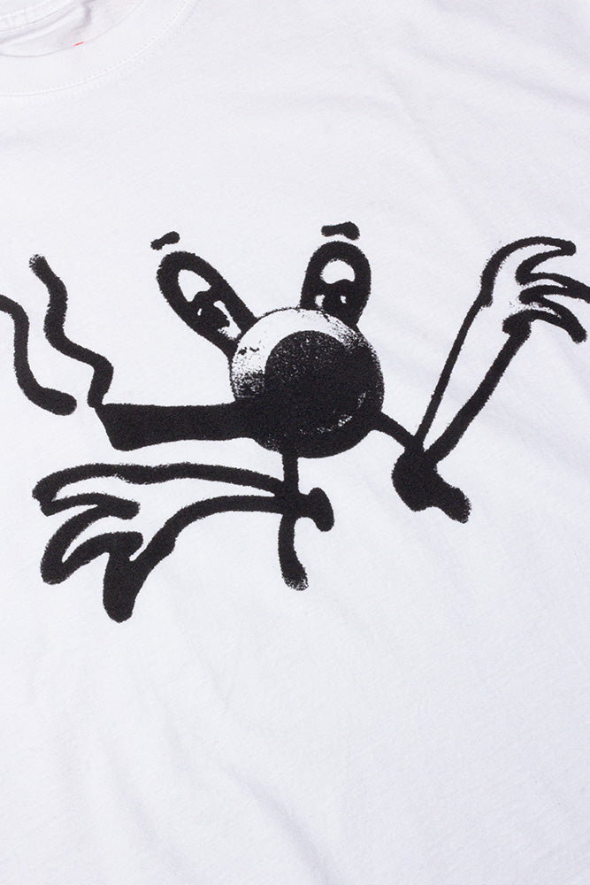 Free Skate Mag Blazin’ Frog T-Shirt White - BONKERS