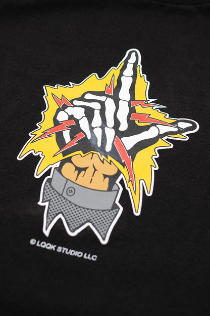 LQQK Studio Electric Hand T-Shirt Black - BONKERS