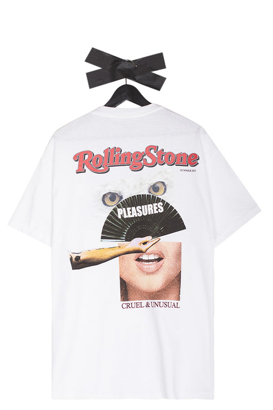 Pleasures X Rolling Stone Magazine Rolling Stone T-Shirt White - BONKERS