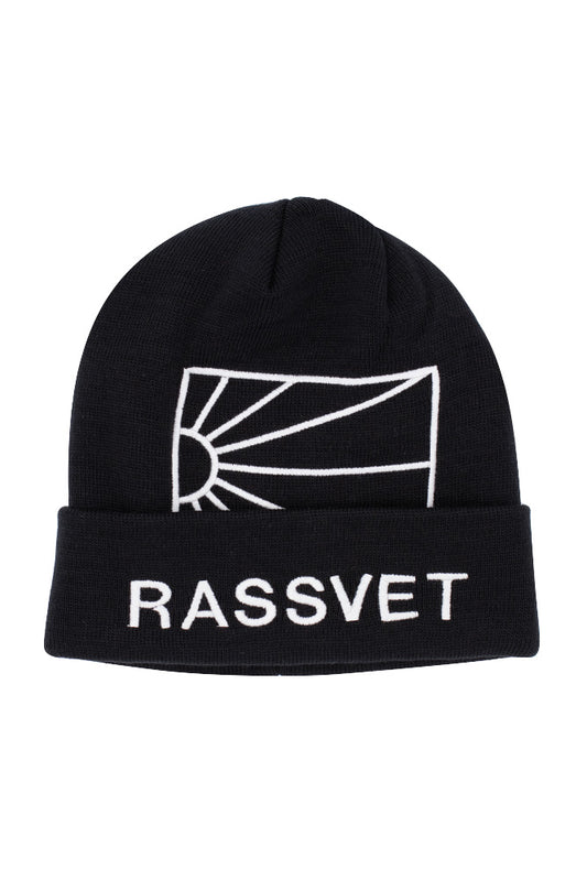 Rassvet (PACCBET) Logo Beanie Knit Black - BONKERS