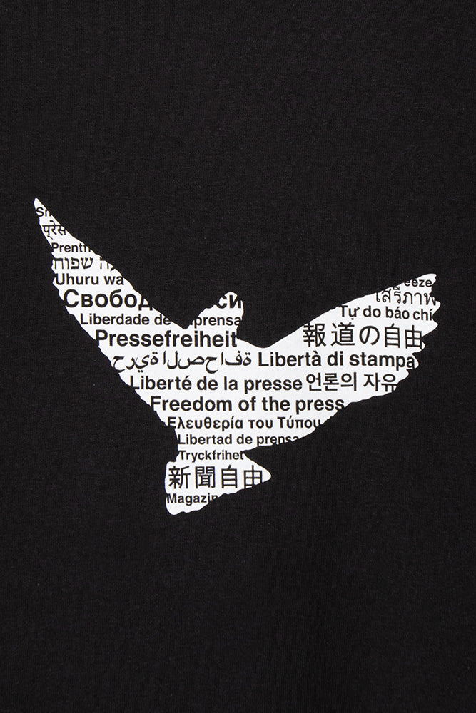 Sneeze Mag Free Press Dove T-Shirt Black - BONKERS