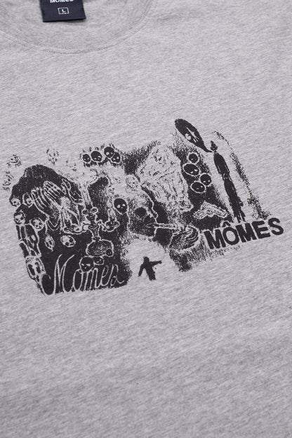 Momes Paris Candle T-Shirt Grau Meliert