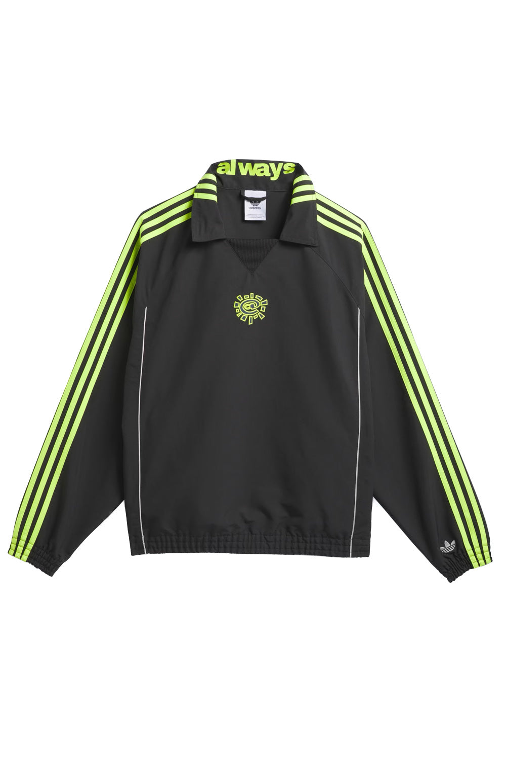 Adidas X Always Do What You Should Do Wind Jacket Black / Semi Solar Slime - BONKERS