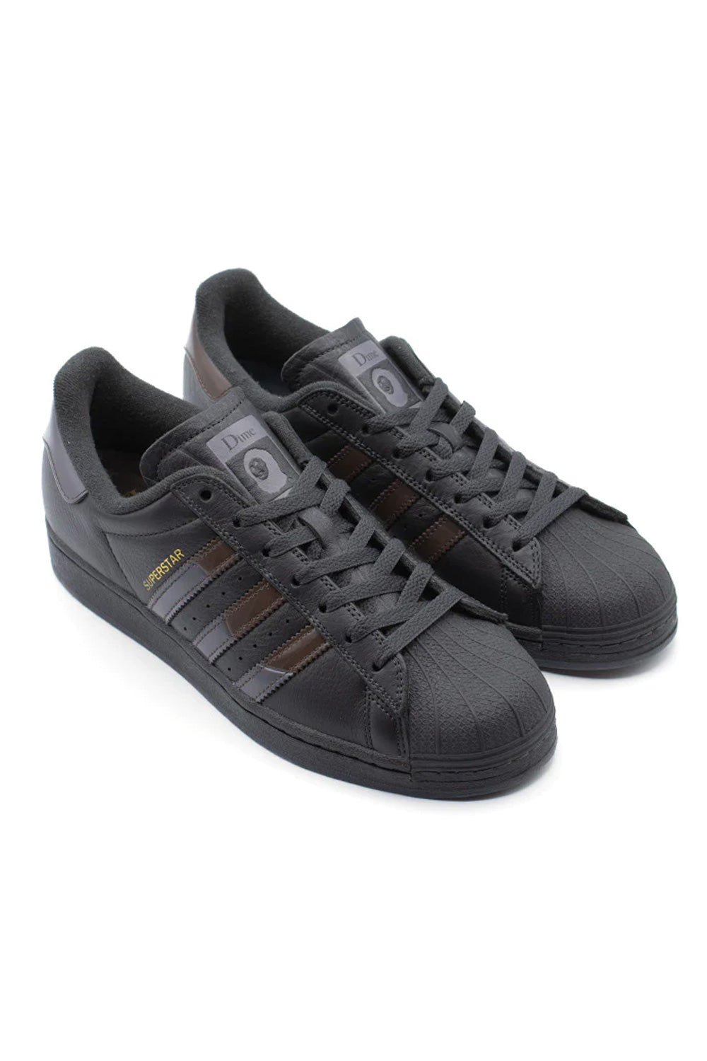 Adidas X Dime Superstar ADV Shoe Carbon / Grey Five / Brown